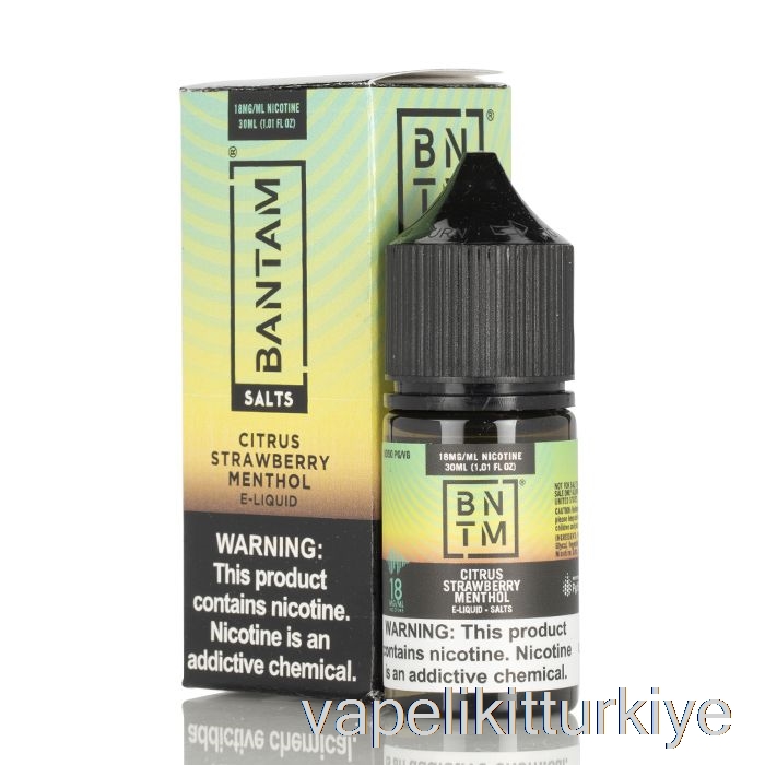 Vape Kalem Vape Mate Narenciye çilek Mentol Tuzları - Ufak Tefek Vape - 30ml 18mg